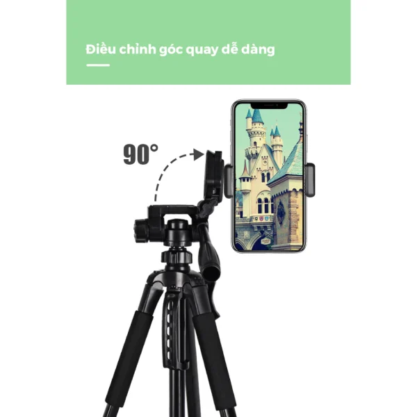 Chân quay Tripod 360 điều chỉnh độ cao 360 độ, xoay 3D, đầu xoay linh hoạt, phù hợp quay video – chụp ảnh chuyên nghiệp